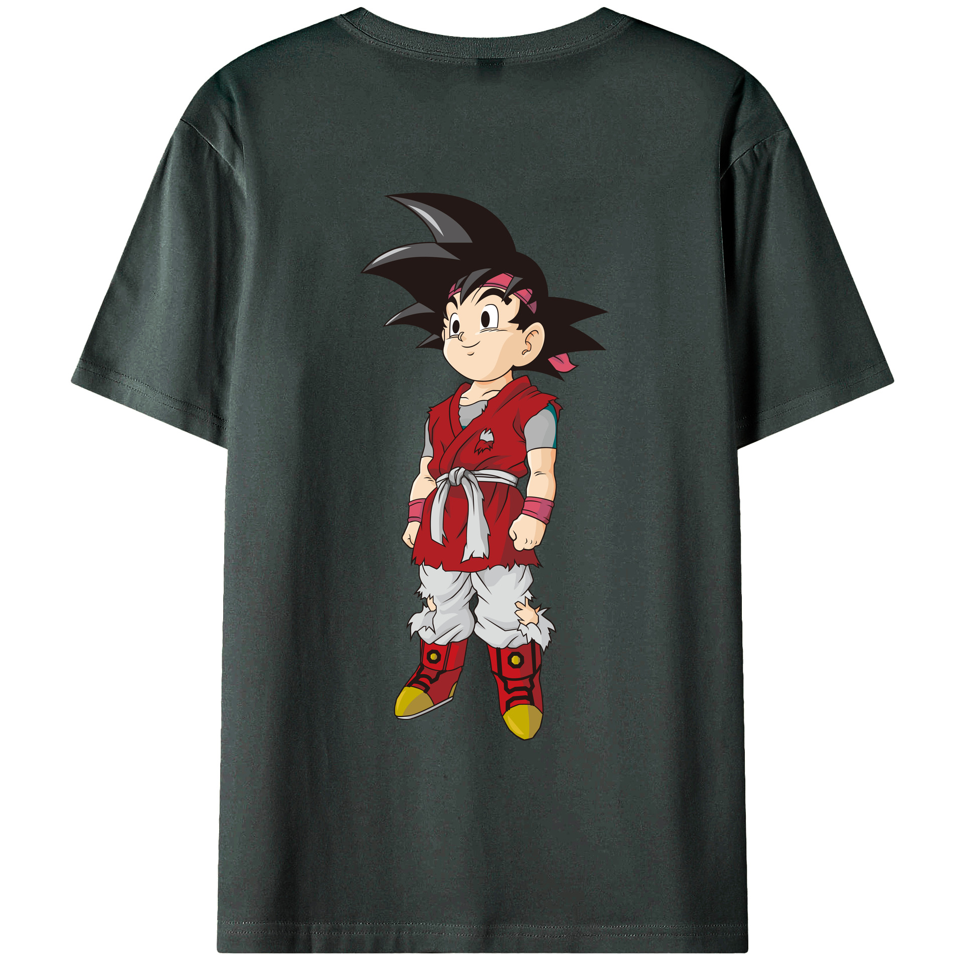（画像用） ドラゴンボール 孫悟空（そん ごくう）Son Goku カカロット DRAGON BALL Kakarotto 綿100％ メンズ半袖Tシャツ（バックプリント） 通気性